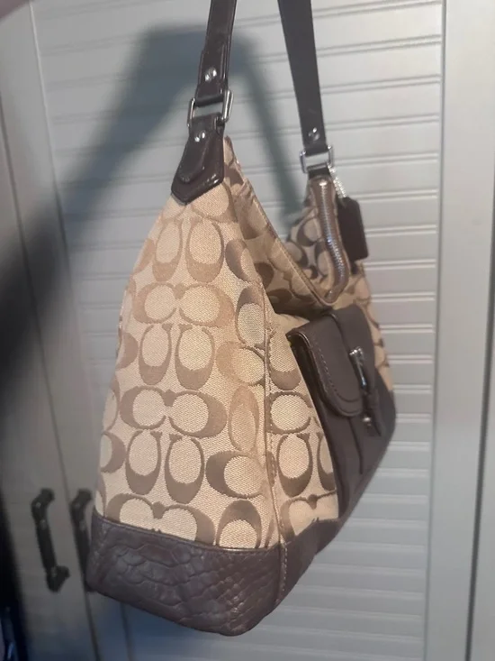 Coach Charlie Signature Python Hobo *Style #F32081* - Picture 9 of 15